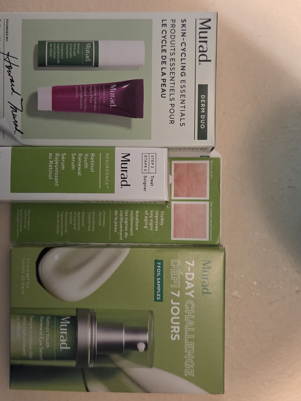 Murad Skincare Bundle Retinol Youth Renewal Serum Skin Cycling Essentials 3 Pc